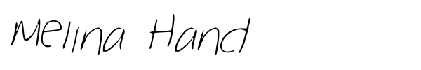 Melina Hand font
