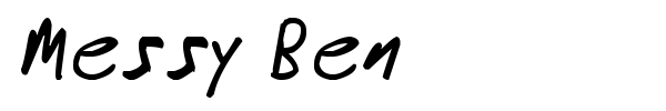 Messy Ben font preview