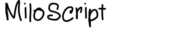 MiloScript font