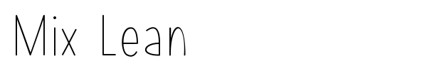 Mix Lean font