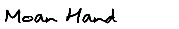 Moan Hand font