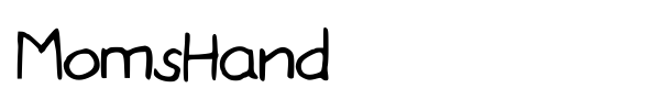 MomsHand font