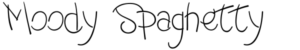 Moody Spaghetty font
