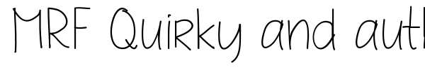 MRF Quirky and authentic hand font font