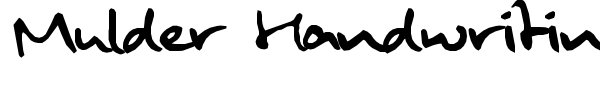 Mulder Handwriting font