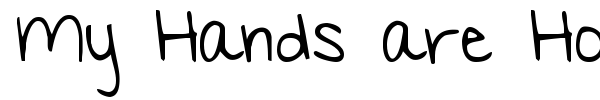 My Hands are Holding You font preview