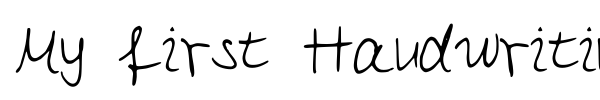 My first Handwriting font