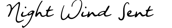 Night Wind Sent font preview