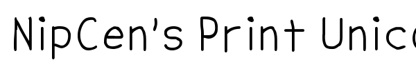 NipCen's Print Unicode font