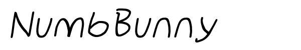 NumbBunny font