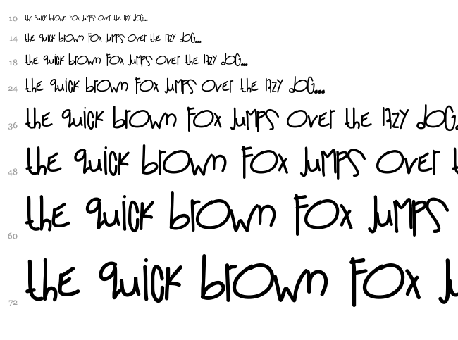 Out Of Space font waterfall