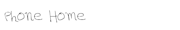Phone Home font preview