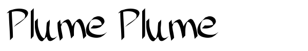 Plume Plume font