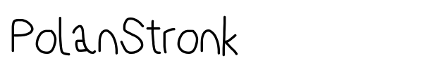 PolanStronk font preview