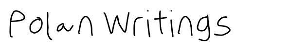 Polan Writings font