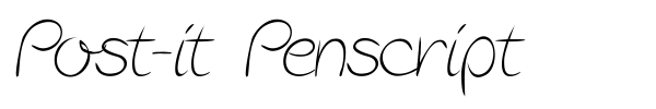 Post-it Penscript font preview