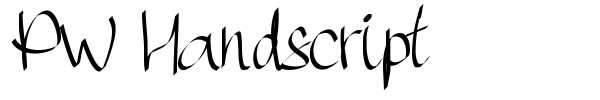 PW Handscript font
