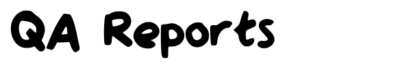 QA Reports font