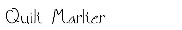 Quik Marker font