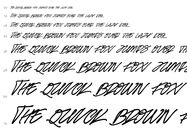 Race Fever Pen font waterfall
