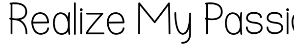 Realize My Passion font