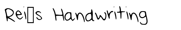 Rei's Handwriting font