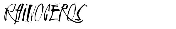 Rhinoceros font