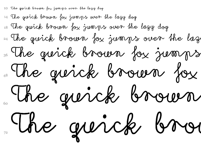 Rubican font waterfall