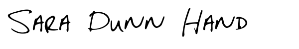 Sara Dunn Hand font