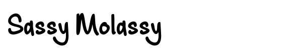 Sassy Molassy font