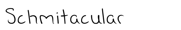 Schmitacular font