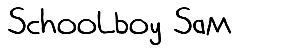 Schoolboy Sam font