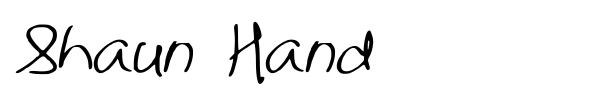 Shaun Hand font