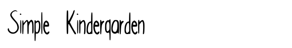 Simple Kindergarden font