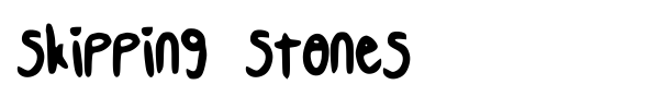 Skipping Stones font