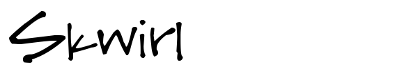 Skwirl font preview