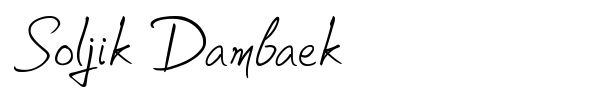 Soljik Dambaek font