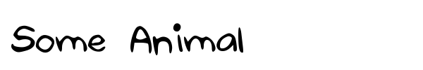 Some Animal font