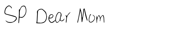 SP Dear Mom font