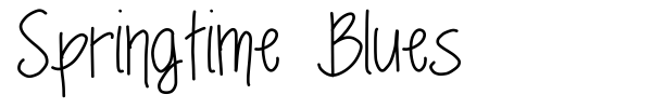 Springtime Blues font