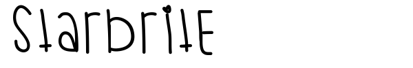 Starbrite font preview