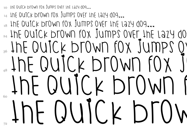 Starbrite font waterfall