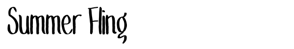 Summer Fling font preview