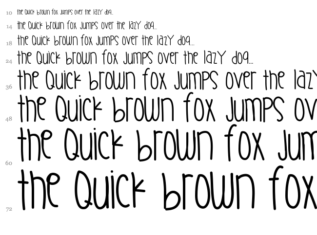 Supernatural Thing font waterfall