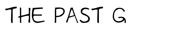 The Past G font