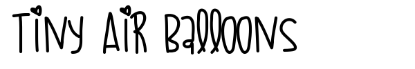 Tiny Air Balloons font preview