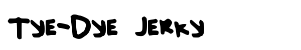 Tye-Dye Jerky font