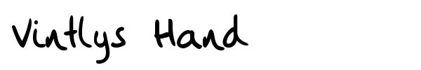 Vintlys Hand font