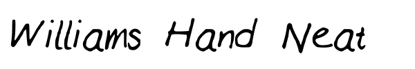 Williams Hand Neat font