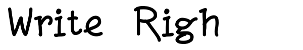 Write Righ font